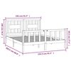 vidaXL Bedframe met hoofdbord massief grenenhout zwart 150x200 cm