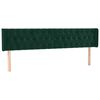 vidaXL Hoofdbord met randen 183x16x78/88 cm fluweel donkergroen