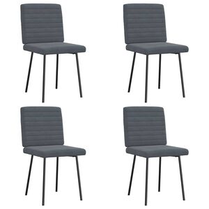 vidaXL Eetkamerstoelen 4 st fluweel donkergrijs