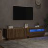 vidaXL Tv-meubel met LED 180x35x40 cm bewerkt hout artisanaal eiken