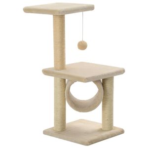 vidaXL Kattenkrabpaal met sisal krabpalen 65 cm beige
