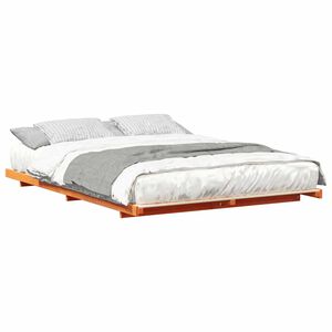 vidaXL Bedframe Wasbruin 160 x 210 cm Massief grenenhout