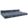 vidaXL Modulaire bank Geometrisch 4 pcs Indigo 70 x 70 x 56 cm Stof