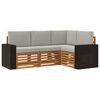 vidaXL Buiten bankenset 4 st Polyester