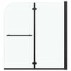 vidaXL Douchewand inklapbaar 2 panelen 120x140 cm ESG zwart