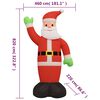 vidaXL Kerstman met LED-verlichting opblaasbaar 820 cm