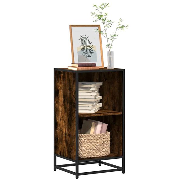 vidaXL Boekenkast 40x35x76 cm bewerkt hout gerookt eikenkleurig