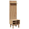 vidaXL Gangkast OTTA 50x40x160 cm massief grenenhout