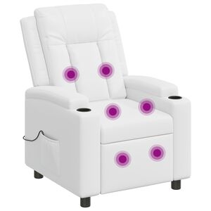 vidaXL Massage-relaxstoel Wit 75 x 95 x 100 cm Stof