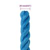 vidaXL Werktouw 20 mm 50 m polypropeen blauw