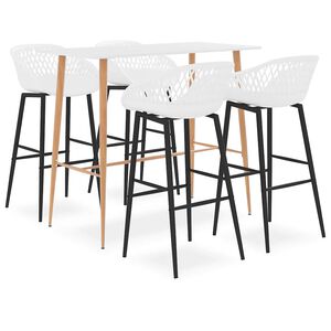 vidaXL 5-delige Barset wit