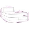 vidaXL Boxspring met matras en LED fluweel donkergroen 120x200 cm