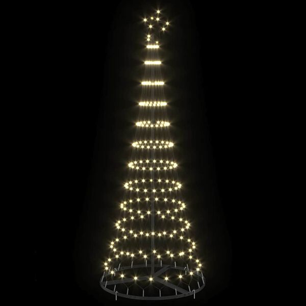 vidaXL LED Kerstboom met 230 LED met standaard Warmwit 184.5 cm Metaal
