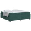 vidaXL Bedframe met matras Donkergroen 200 x 200 cm Stof