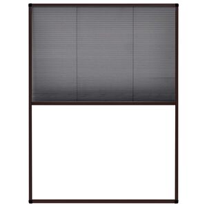 vidaXL Raamhor pliss&eacute; 60x80 cm aluminium bruin