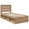 vidaXL Bedframe Ambachtelijk eiken 90 x 200 cm Massief grenenhout