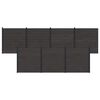 vidaXL Hekpaneel 7 pcs WPC en Aluminium Zwart