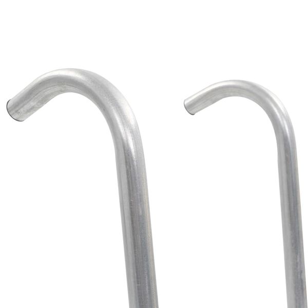 vidaXL Trampolineladder met 2 sporten 102,6 cm staal zilverkleurig