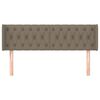 vidaXL Hoofdbord met randen 163x16x78/88 cm stof taupe