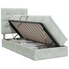 vidaXL Opslag bed met matras met opslag Lichtgrijs 90 x 200 cm Fluweel