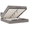 vidaXL Ottoman bed met matras 160x200cm stof taupe