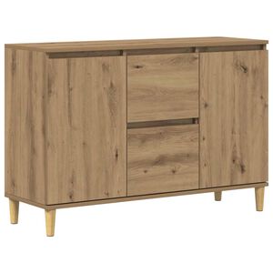 vidaXL Dressoir 102x35x70 cm bewerkt hout artisanaal eikenkleurig