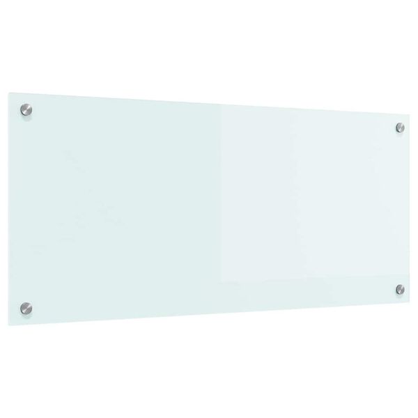 vidaXL Keuken Achterwand Wit 90 x 40 cm gehard glas