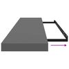 vidaXL Wandschappen zwevend 2 st 120x23,5x3,8 cm MDF hoogglans grijs