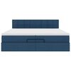 vidaXL Ottoman bed met matras 200x200 cm stof blauw