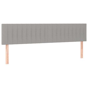 vidaXL Hoofdborden 160x5x78/88 cm stof lichtgrijs