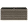 vidaXL Plantenbak met 2 potten 72x30x32 cm poly rattan grijs