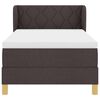 vidaXL Boxspringbed met matras Donkerbruin 90 x 200 cm Stof