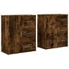 vidaXL Dressoirs 2 st 60x31x70 cm bewerkt hout gerookt eikenkleurig