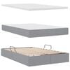 vidaXL Opslag bed met matras met matras Lichtgrijs 120 x 190 cm Stof