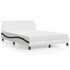 vidaXL Bed met matras "Dover" kunstleer wit en zwart 140x200 cm
