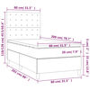 vidaXL Boxspring met matras fluweel zwart 80x200 cm