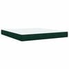 vidaXL Boxspring met matras fluweel donkergroen 180x200 cm