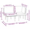 vidaXL 2-delige Loungeset met kussens massief acaciahout