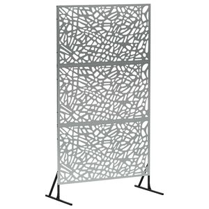 vidaXL Privacyscherm 100 x 50 x 180 cm Gegalvaniseerd staal zilver