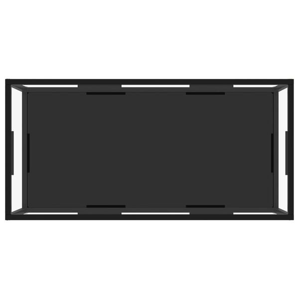vidaXL Salontafel 100x50x35 cm gehard glas transparant en zwart