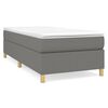 vidaXL Boxspring met matras stof donkergrijs 90x190 cm