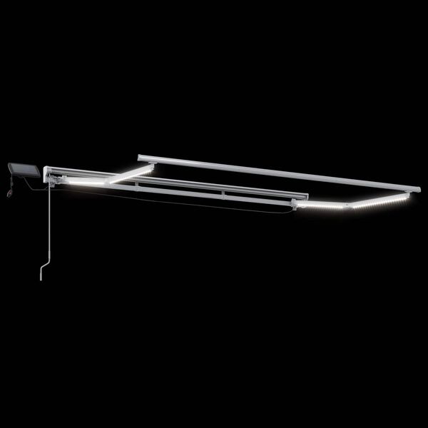 vidaXL Handmatige Luifelhouder met LED's Zwart 3 x 2,5 m