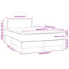vidaXL Boxspring met matras en LED stof zwart 120x190 cm