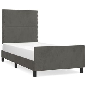 vidaXL Bedframe zonder matras 80x200 cm fluweel donkergrijs