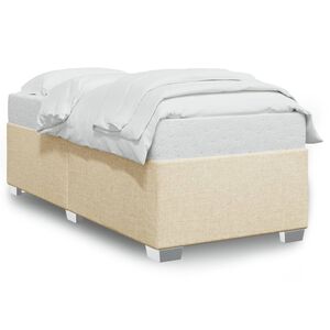vidaXL Bedframe zonder matras 80x200 cm stof cr&egrave;mekleurig