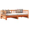 vidaXL Dagbed met uittrekbed Wasbruin 203,5 x 184 x 66 cm
