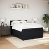 vidaXL Boxspring met matras fluweel zwart 140x200 cm