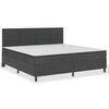vidaXL Boxspring stof donkergrijs 200x200 cm