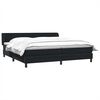 vidaXL Boxspring met matrassen fluweel zwart 200x210 cm