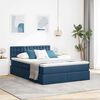 vidaXL Opbergbed met matras met matras Blauw 140 x 200 cm Bewerkt hout